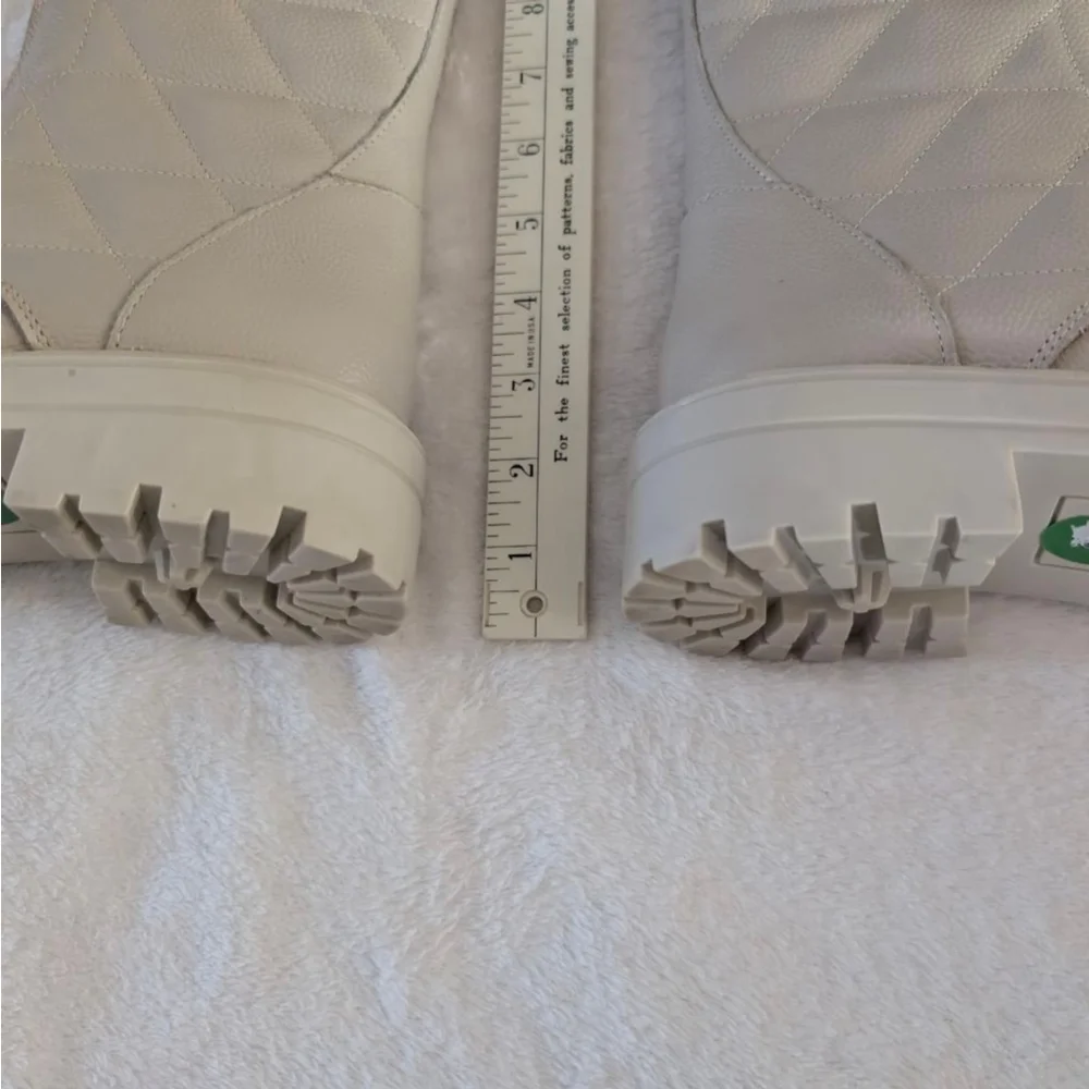 Alberto Torresi Malissa Boots Zipper Quilted Leather Stitch Boots - 8 - Picture 5 of 11